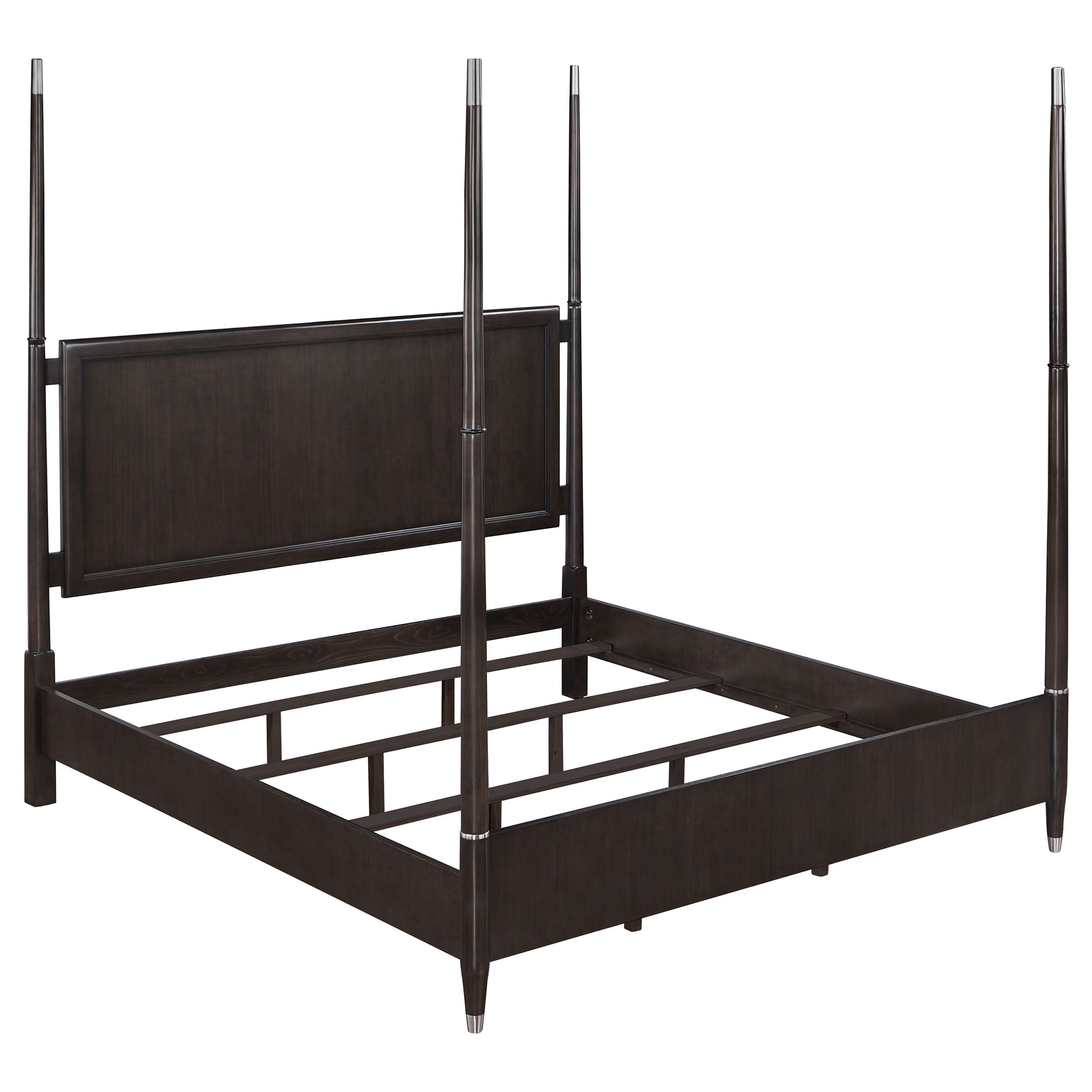 Emberlyn Wood  Poster Bed Brown