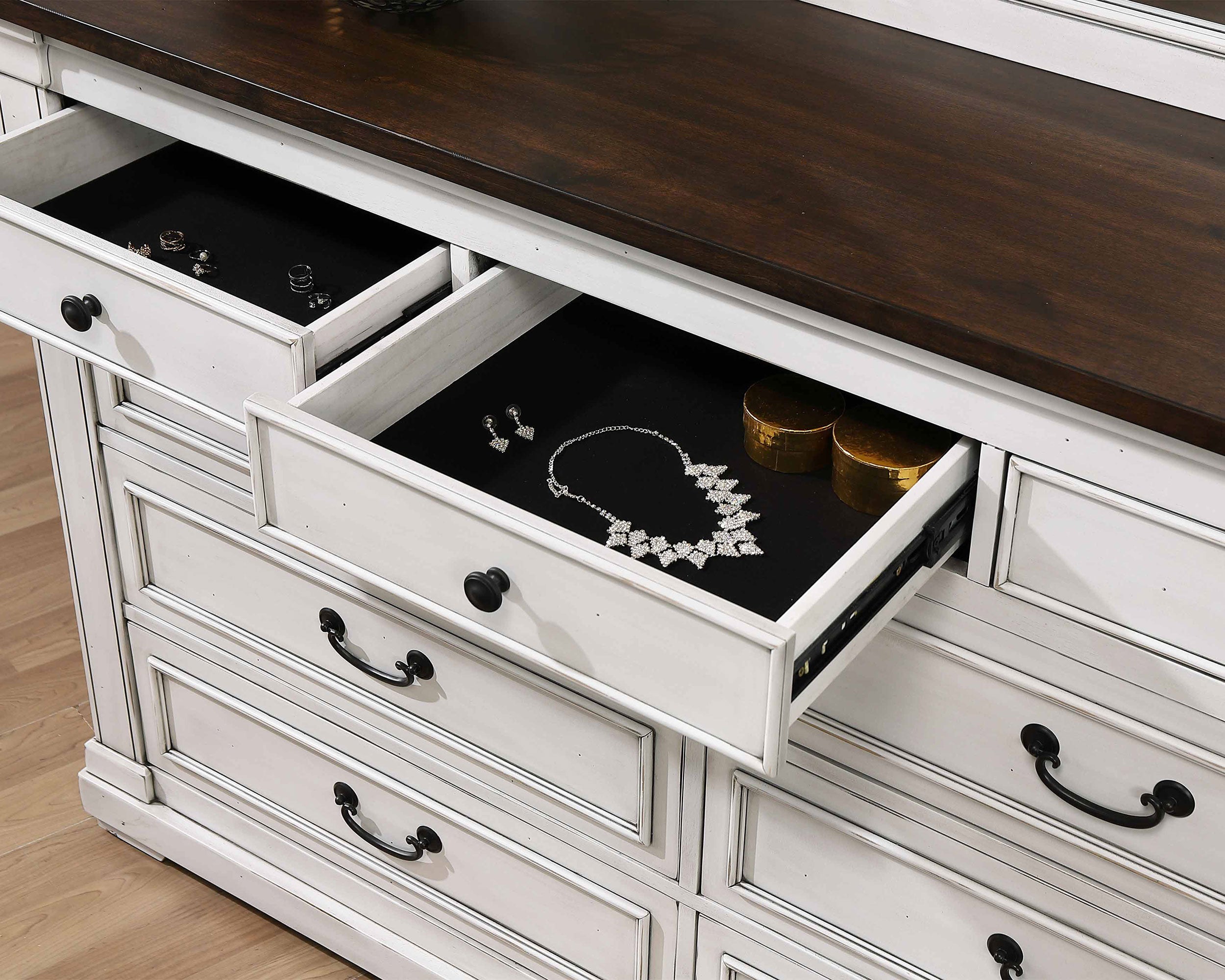 Hillcrest   Bedroom Set Distressed White