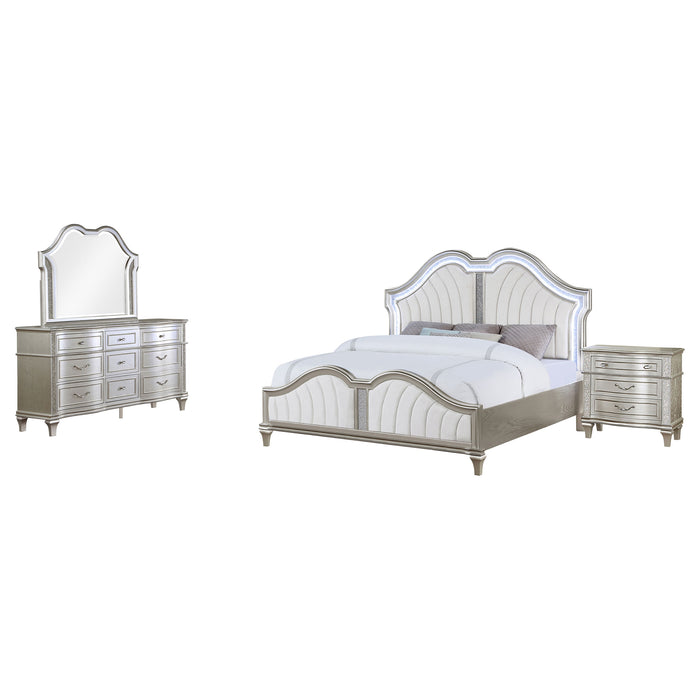 Evangeline  California King Bedroom Set Silver Oak