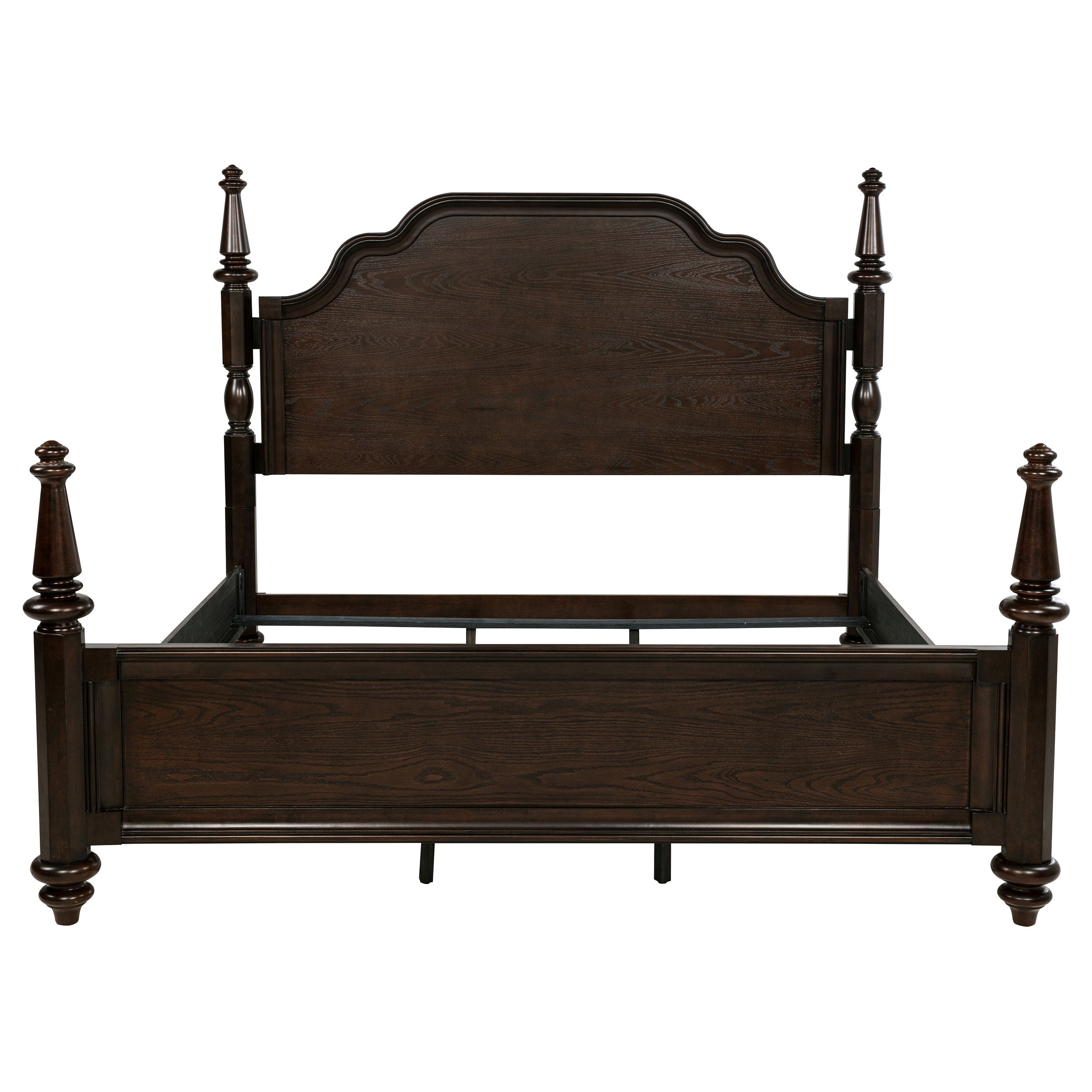 Andover 63-inch Four Poster Bed Dark Oak