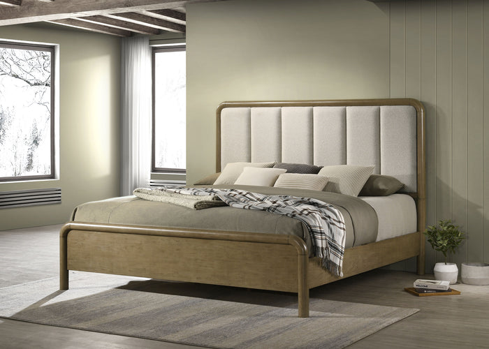 Amsbury 59-inch Upholstered  Bed Nutmeg