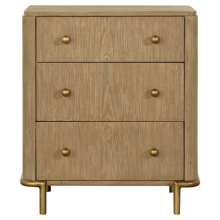 Arini 3-drawer Nightstand Black