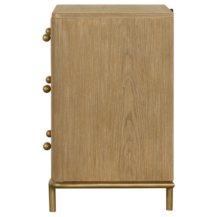Arini 3-drawer Nightstand Black