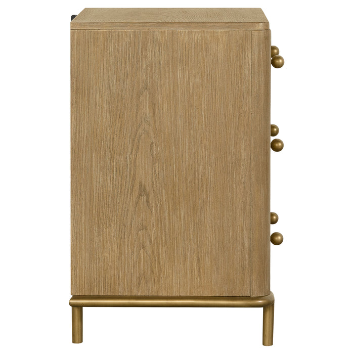 Arini 3-drawer Nightstand Black