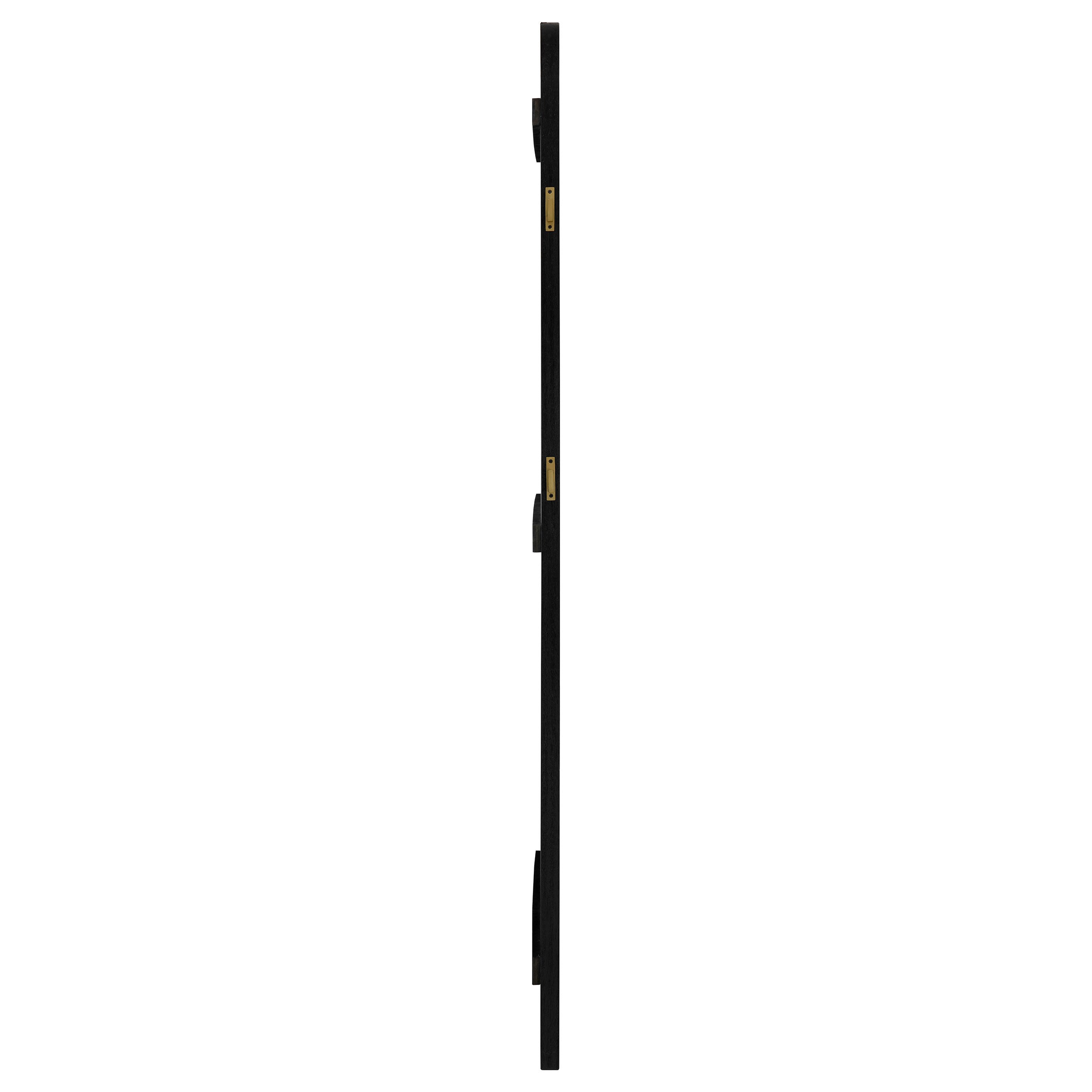 Arini Cane Weave  Length Standing Floor Mirror Black