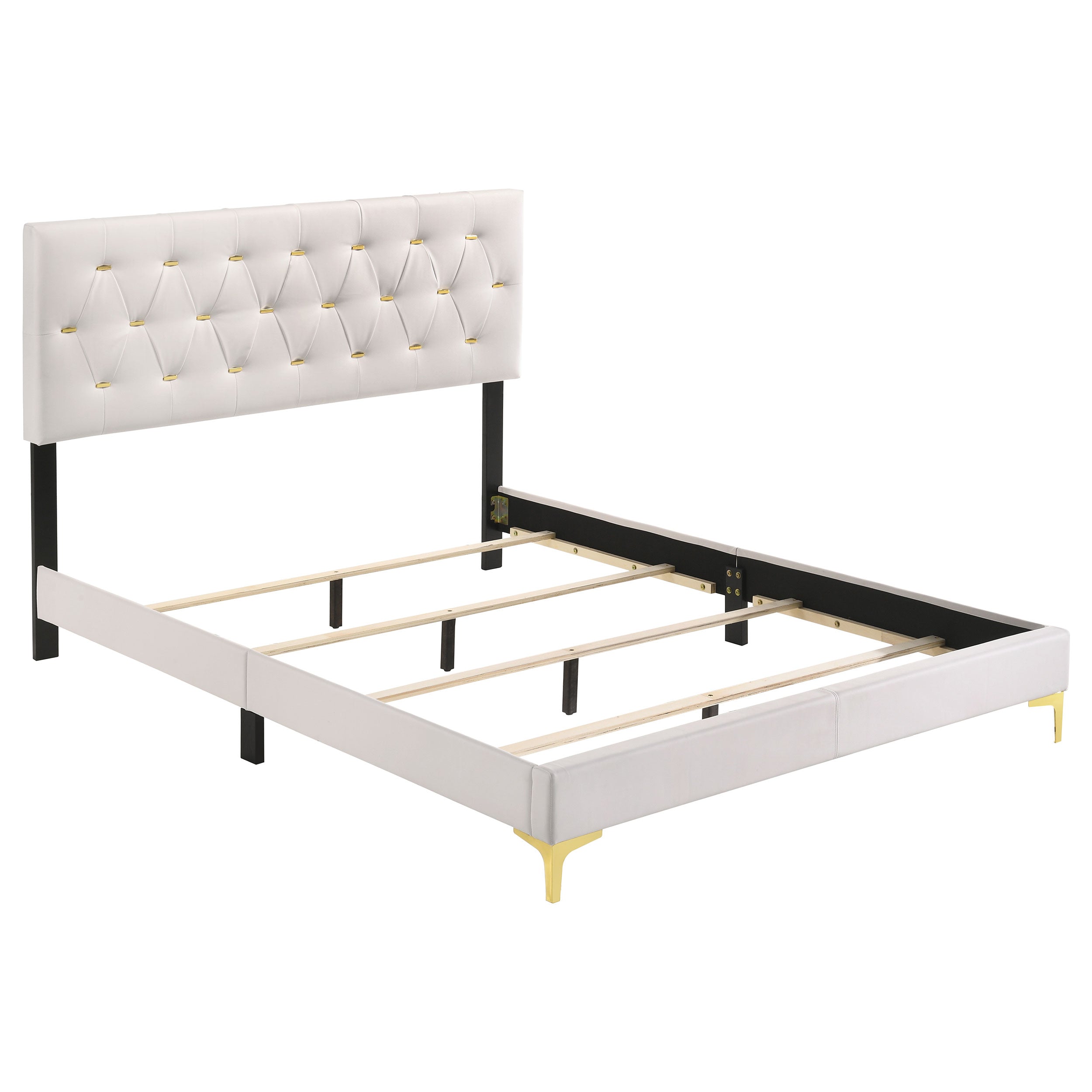 Kendall Upholstered California King Panel Bed Black