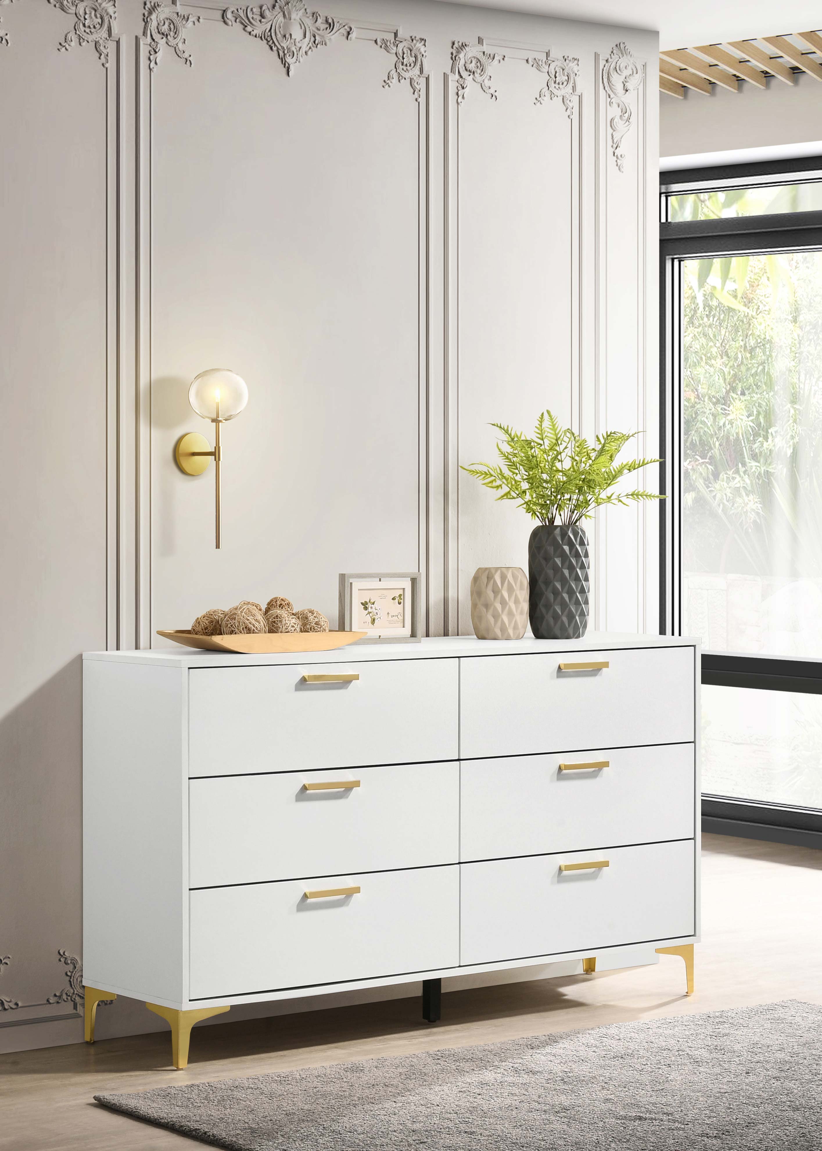 Kendall 6-drawer Dresser Black