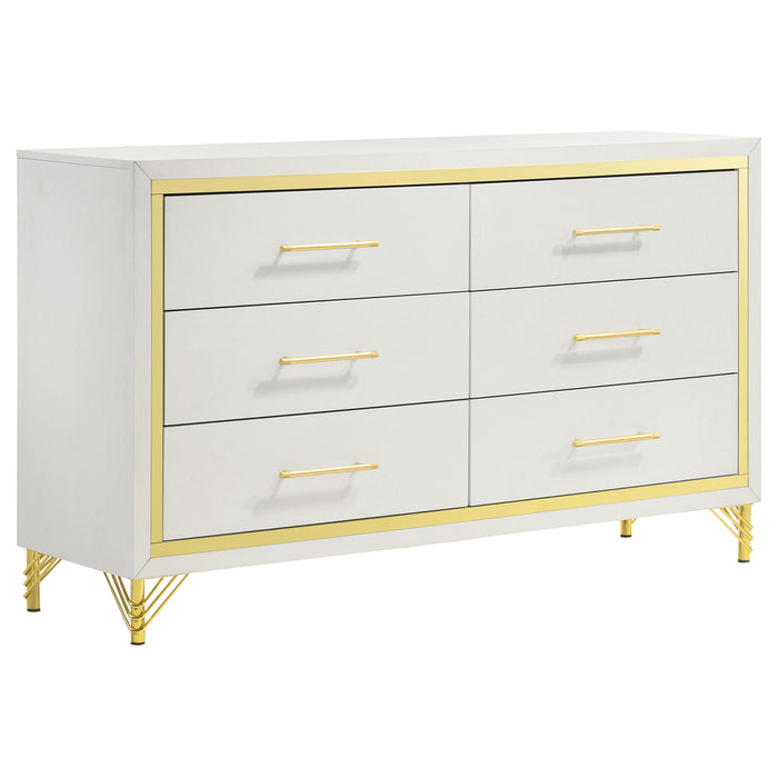 Lucia   Bedroom Set Beige and White