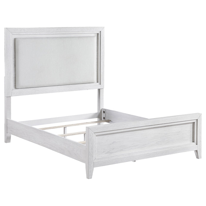 Marielle  Cal King Bedroom Set Distressed White