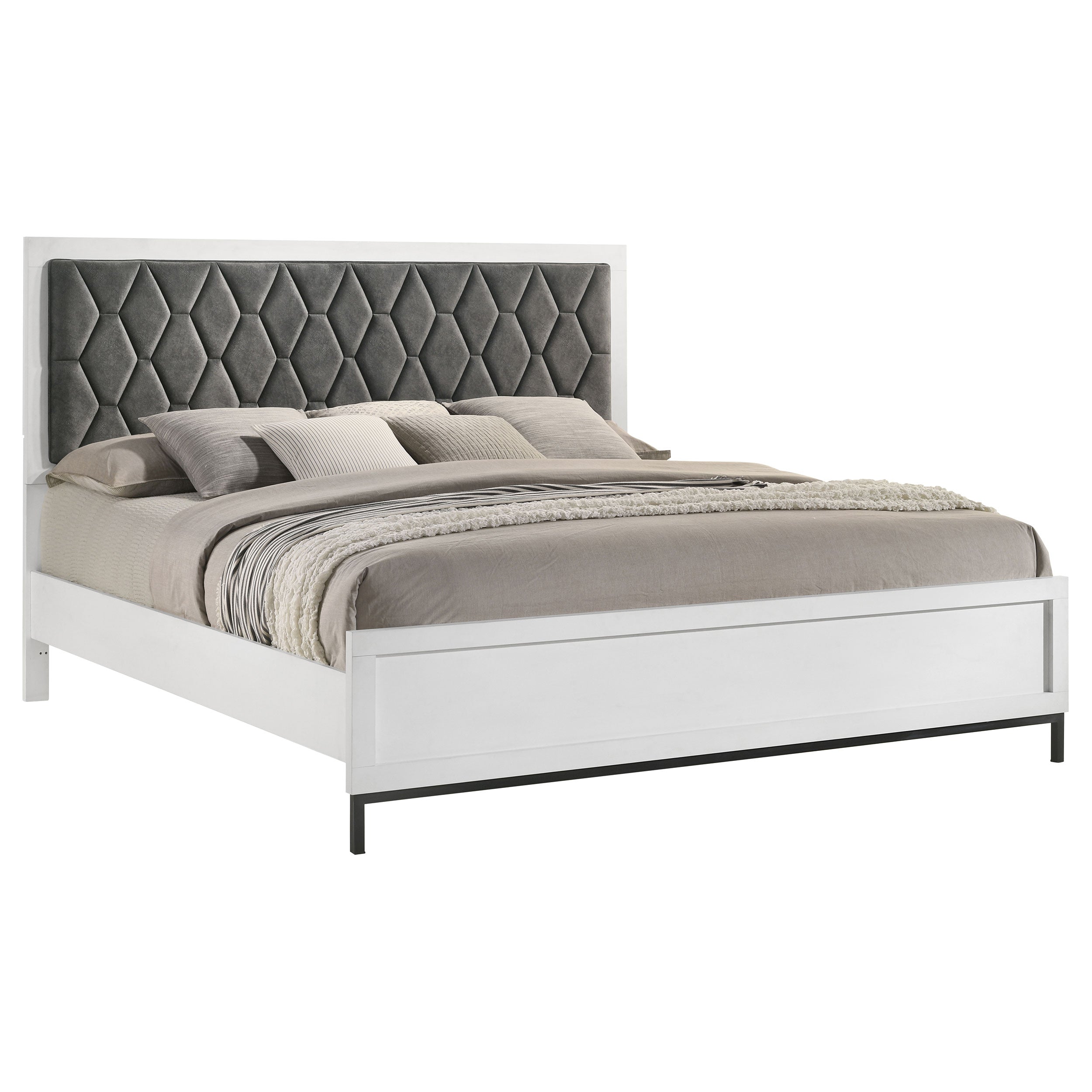 Sonoma Upholstered  Wingback Bed Beige