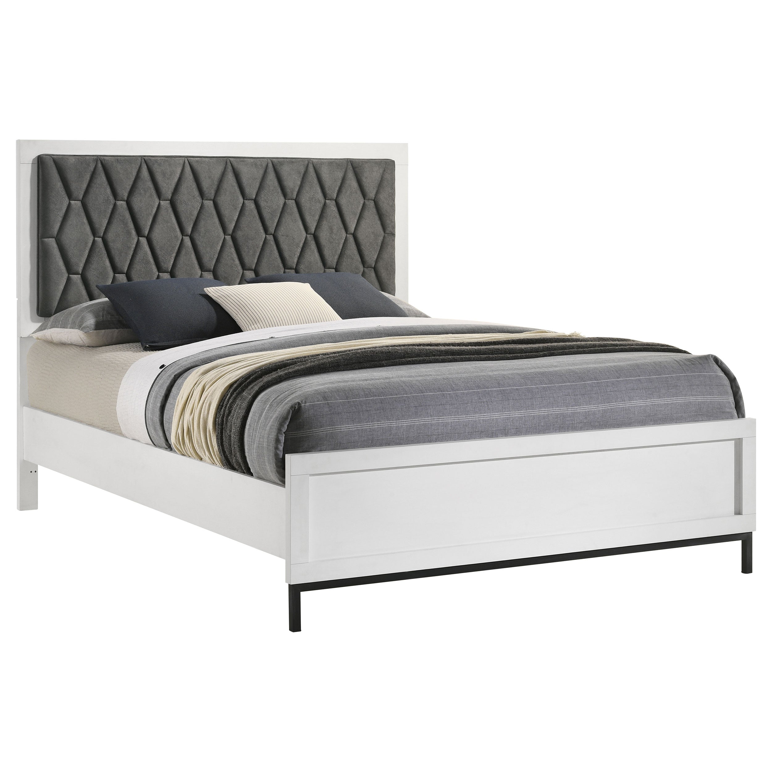 Sonoma Upholstered  Wingback Bed Beige
