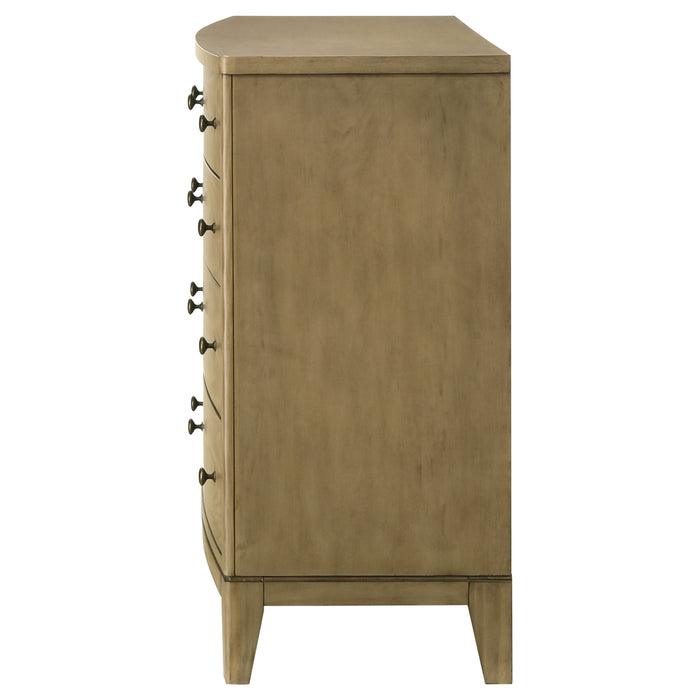 Granada 8-drawer Dresser and Mirror Natural Pine