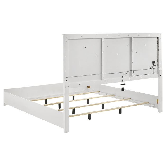Ives   Bedroom Set Grey High Gloss