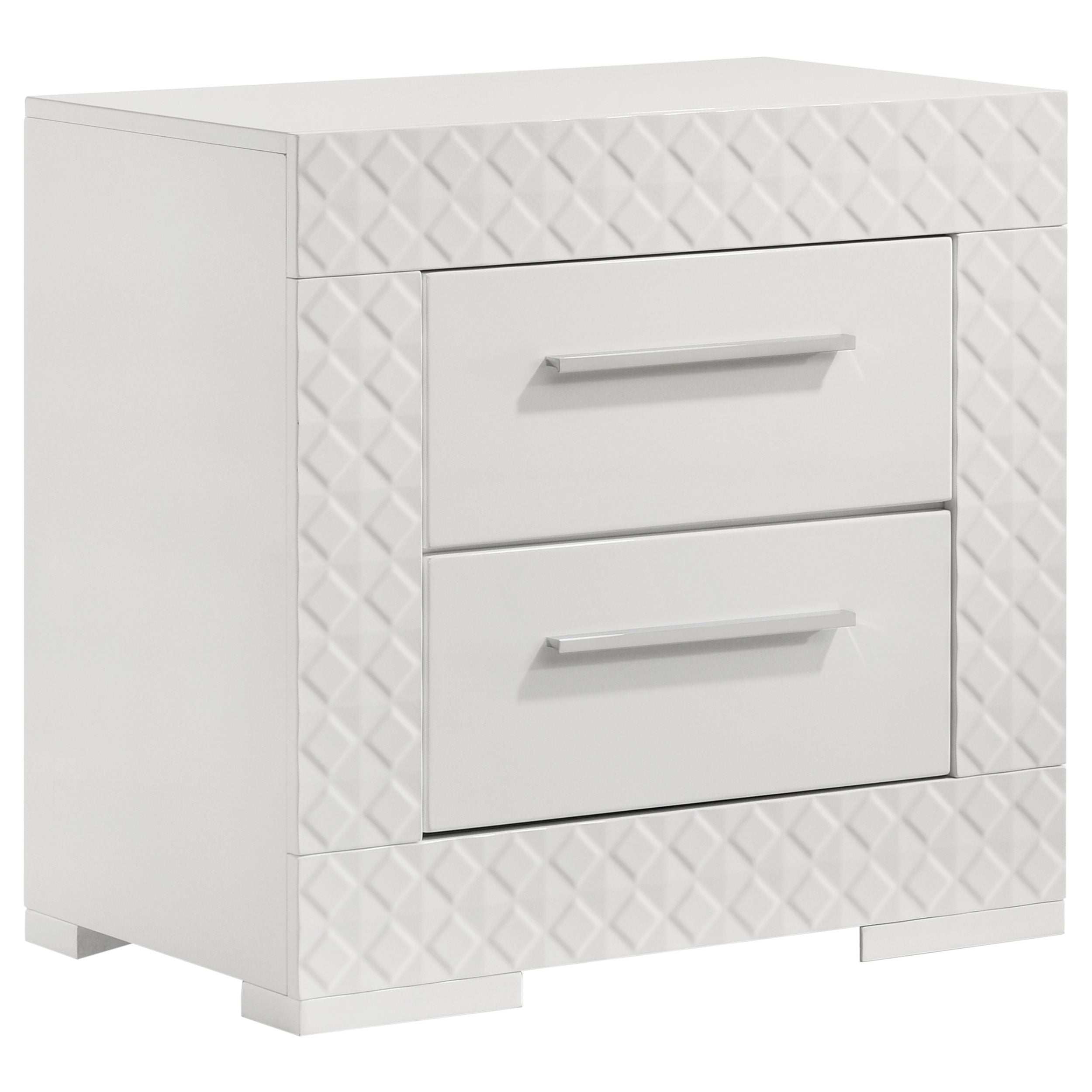 Ives   Bedroom Set Grey High Gloss
