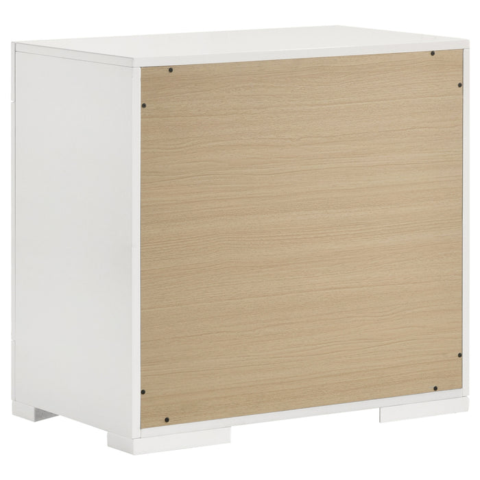 Ives   Bedroom Set Grey High Gloss