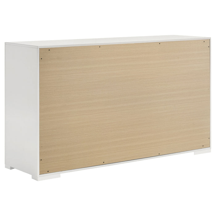 Ives   Bedroom Set Grey High Gloss
