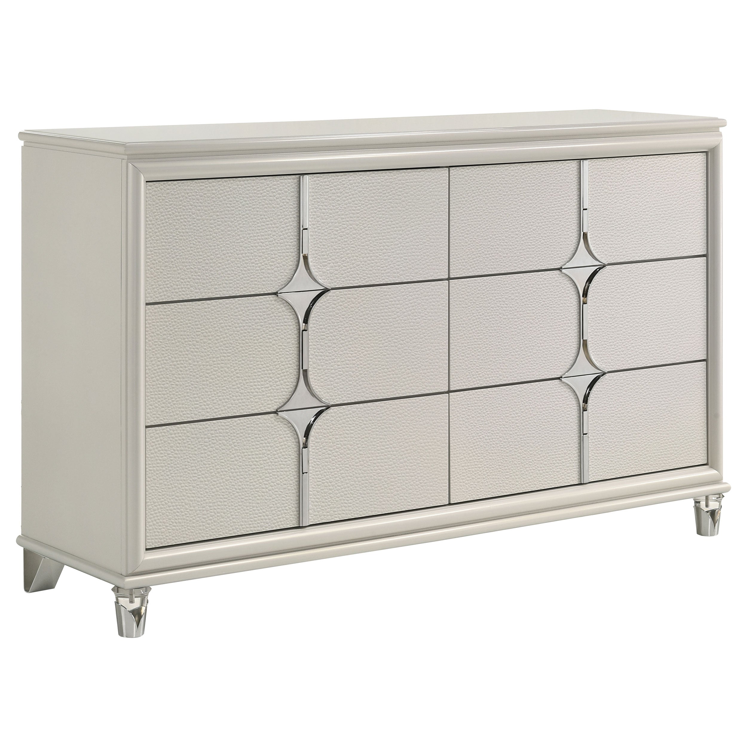 Olivia  California King Bedroom Set Pearl White