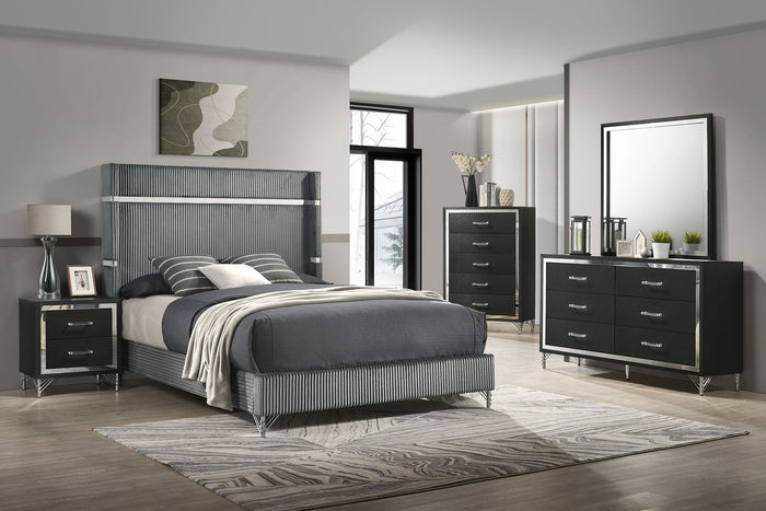 Lucia   Bedroom Set Beige and White