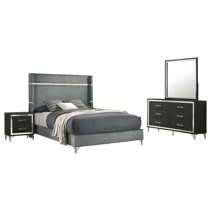Lucia   Bedroom Set Beige and White
