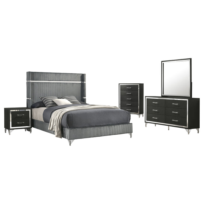 Lucia   Bedroom Set Beige and White