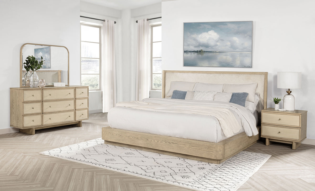 Kailani  California King Bedroom Set Beige Oak