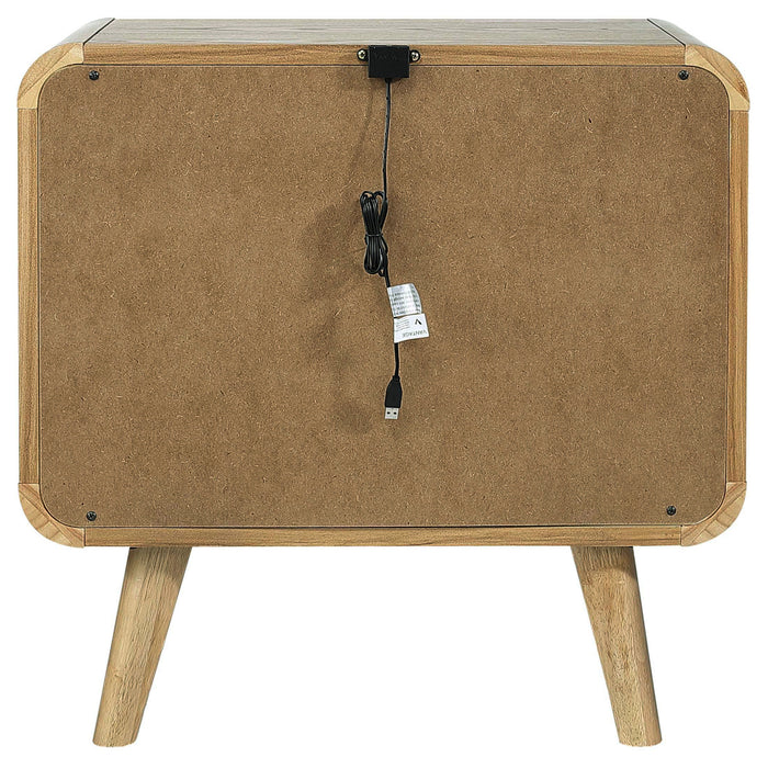 Robyn 2-drawer Nightstand Bedside Table Dark Walnut