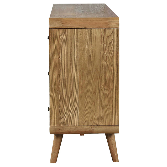 Robyn 6-drawer Bedroom Dresser and Mirror Light Ash