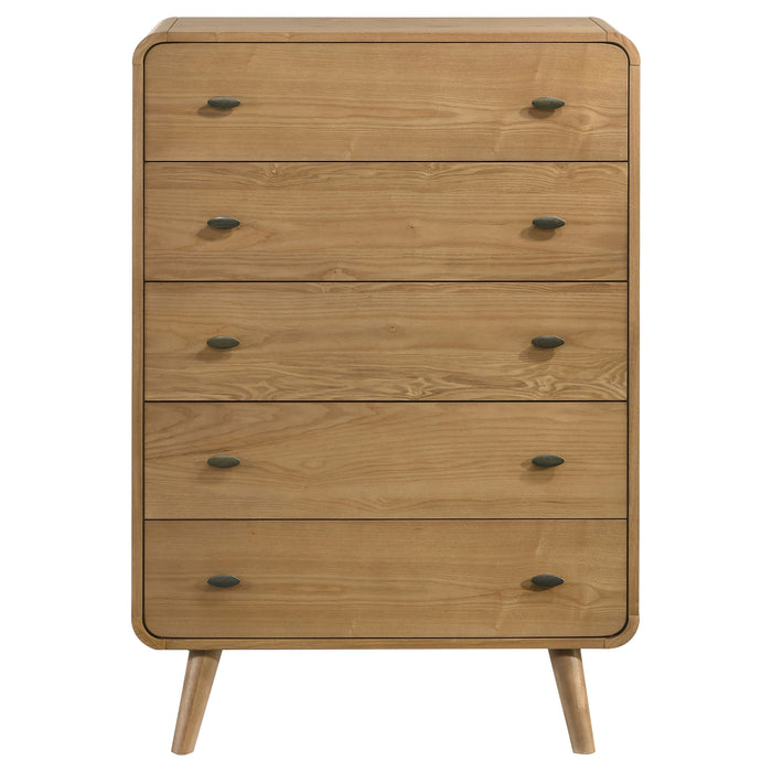 Robyn 5-drawer Bedroom Chest of Drawers Dark Walnut