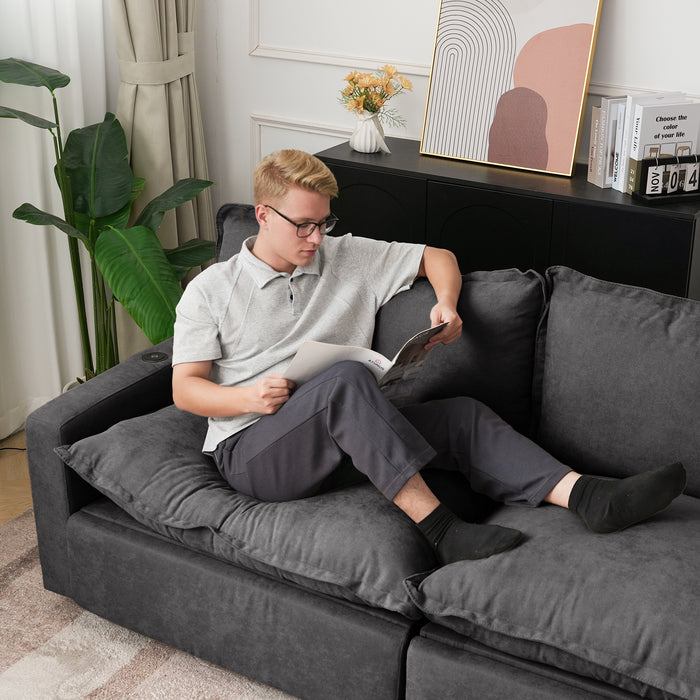 The LuxeMotion Cloud Collection - Deep Charcoal