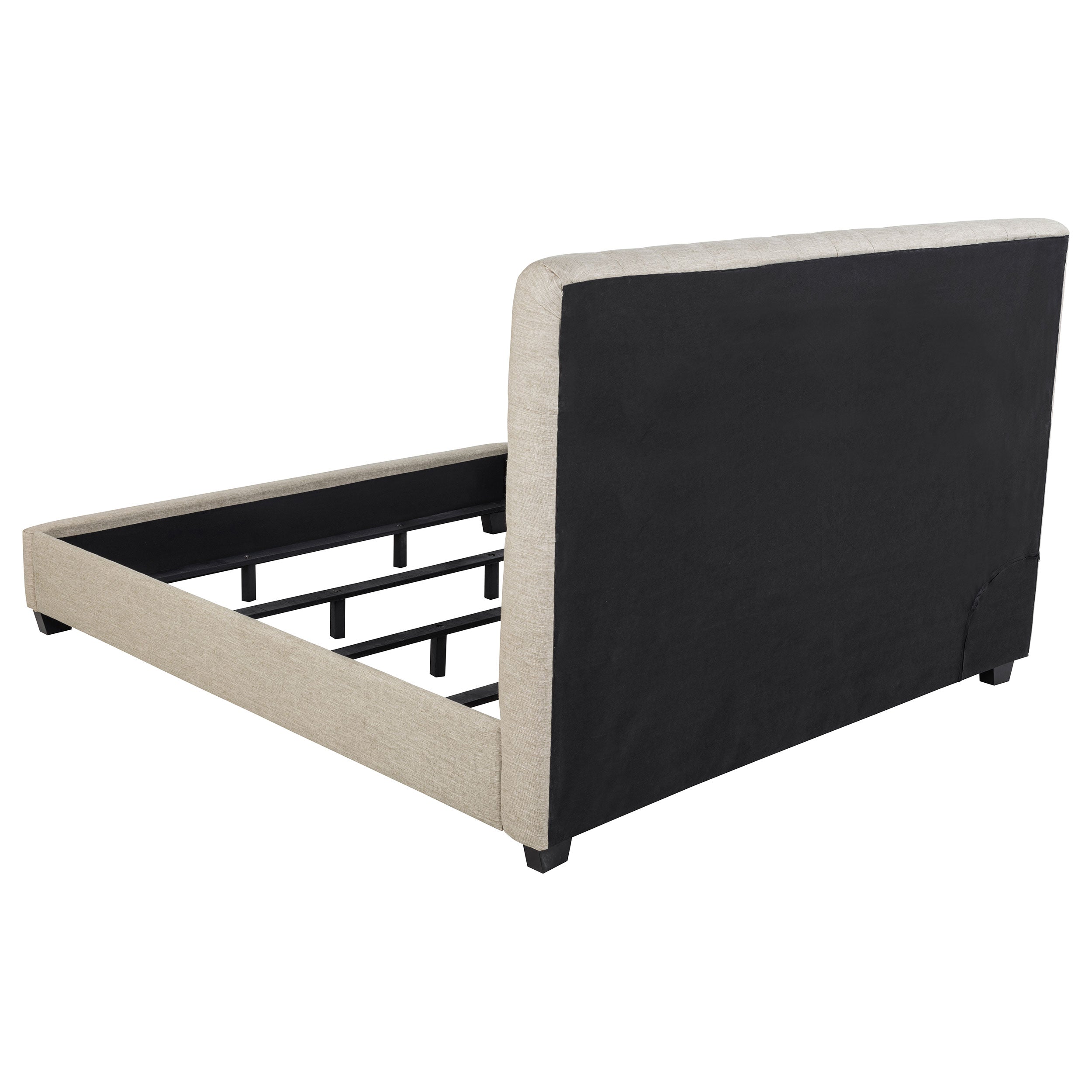 Chloe Upholstered California King Panel Bed Oatmeal