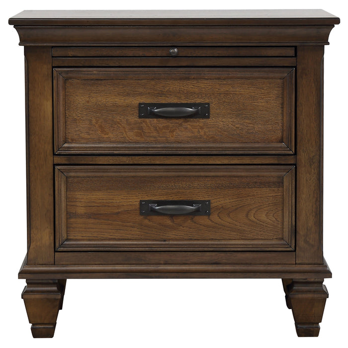 Devon  California King Bedroom Set Beige and Oak