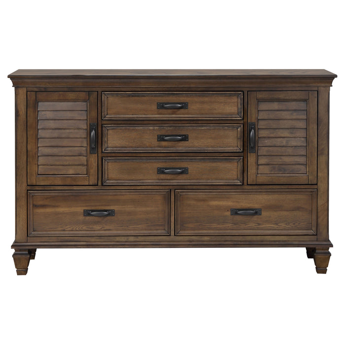 Devon  California King Bedroom Set Beige and Oak