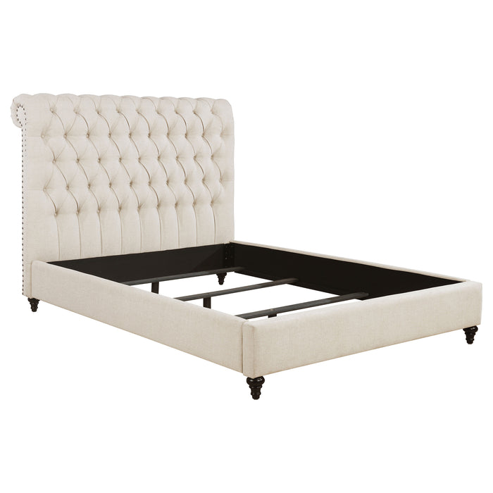 Devon  California King Bedroom Set Beige and Oak