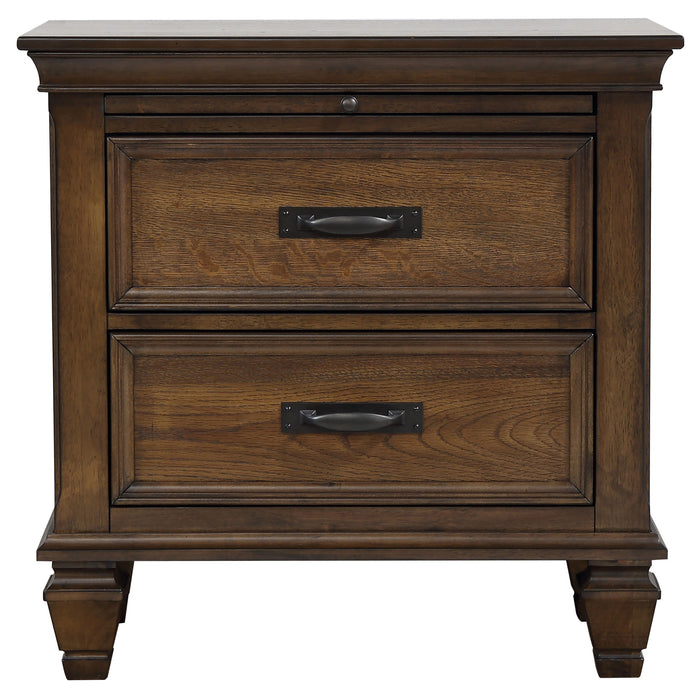 Devon  California King Bedroom Set Beige and Oak