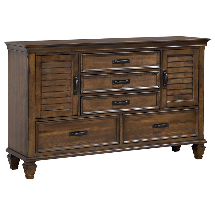 Devon  California King Bedroom Set Beige and Oak