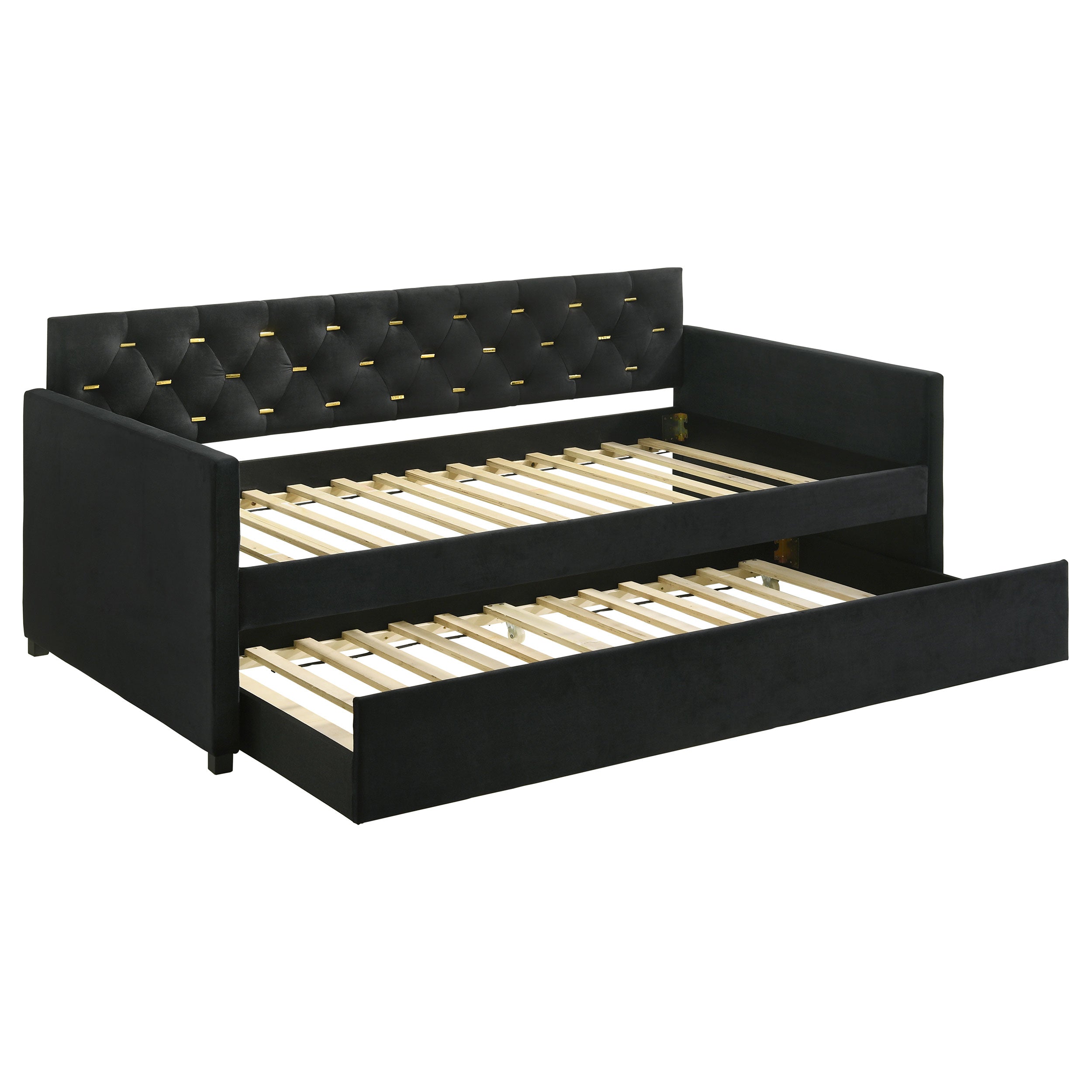 Kendall Upholstered  Daybed with Trundle Black