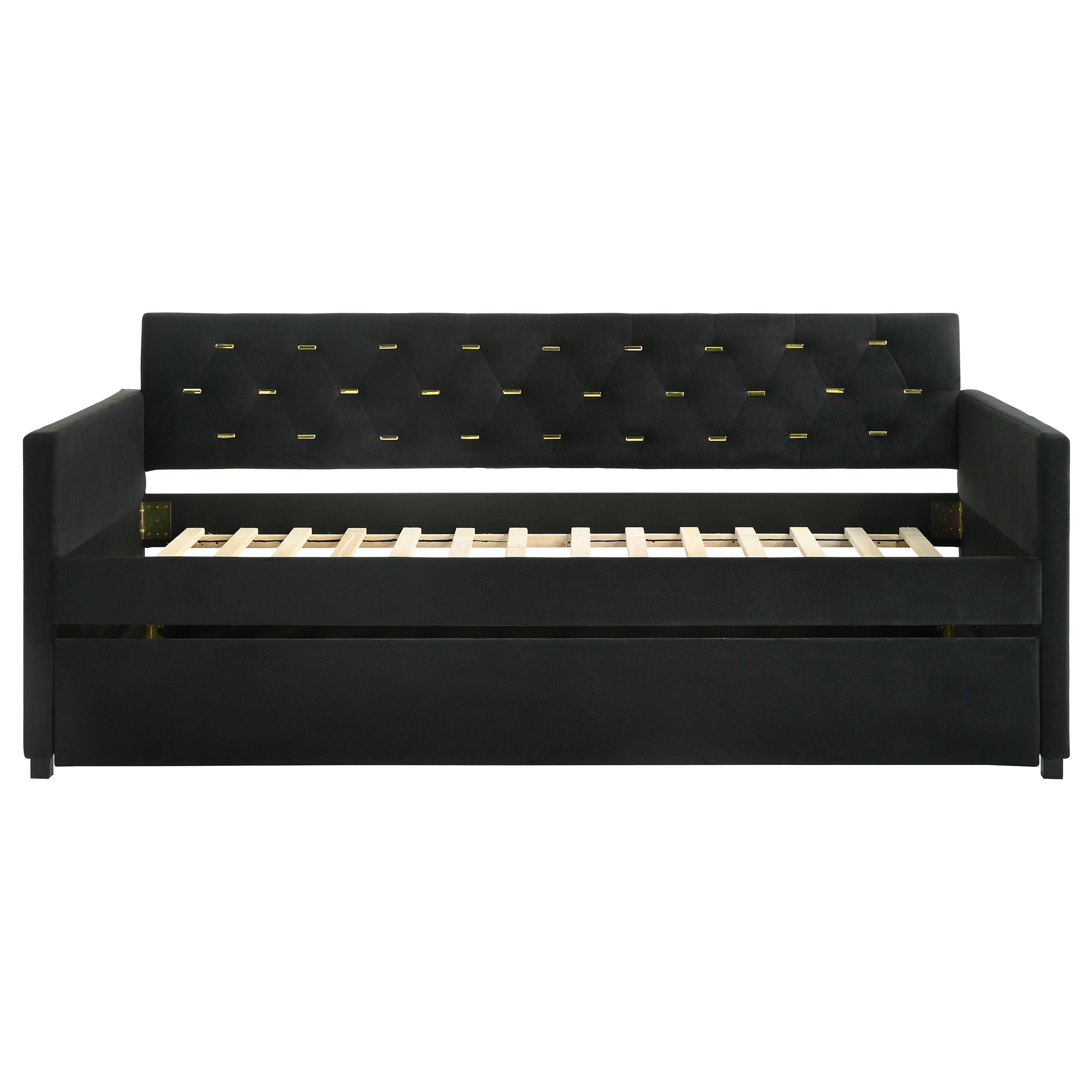 Kendall Upholstered  Daybed with Trundle Black