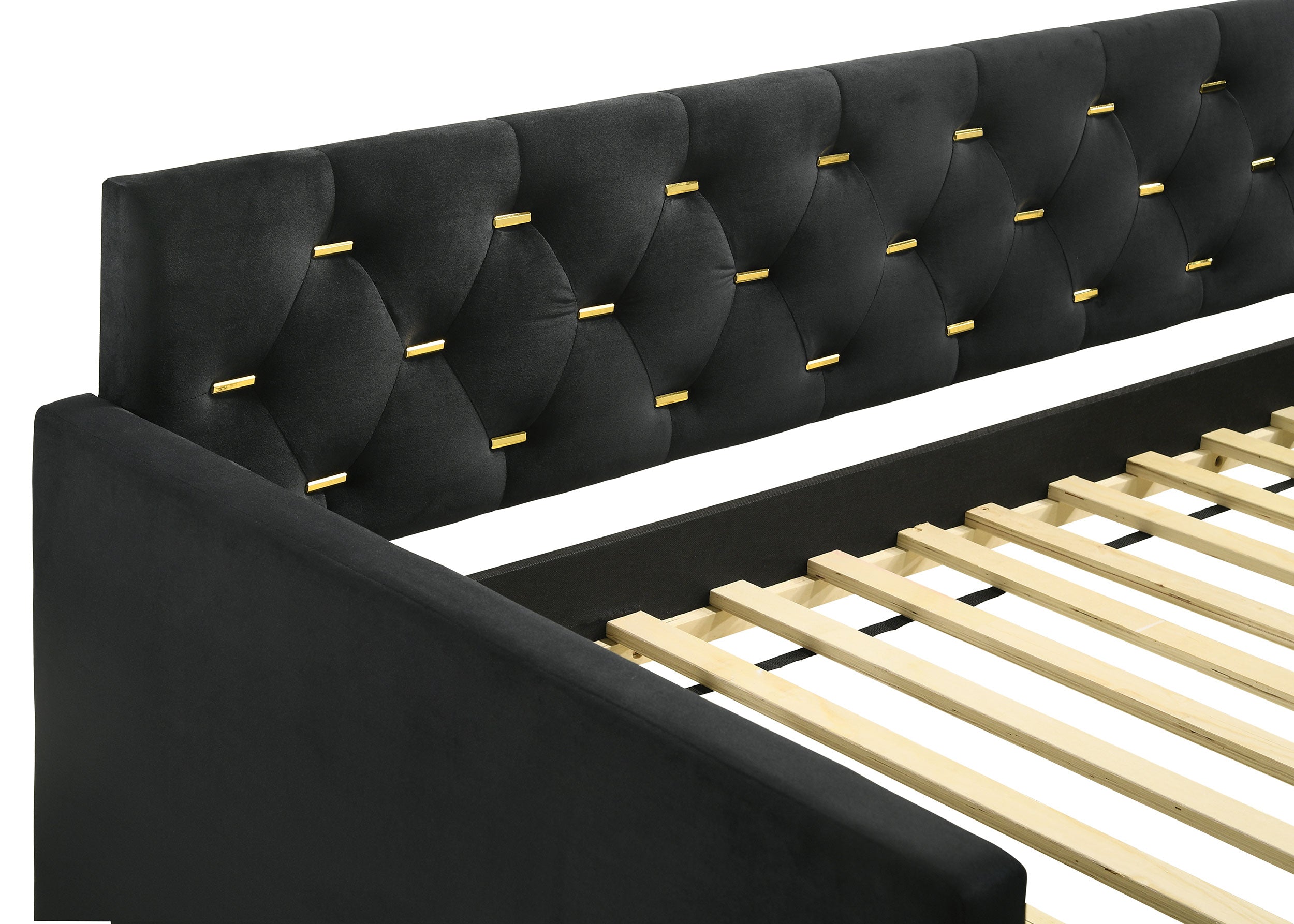 Kendall Upholstered  Daybed with Trundle Black