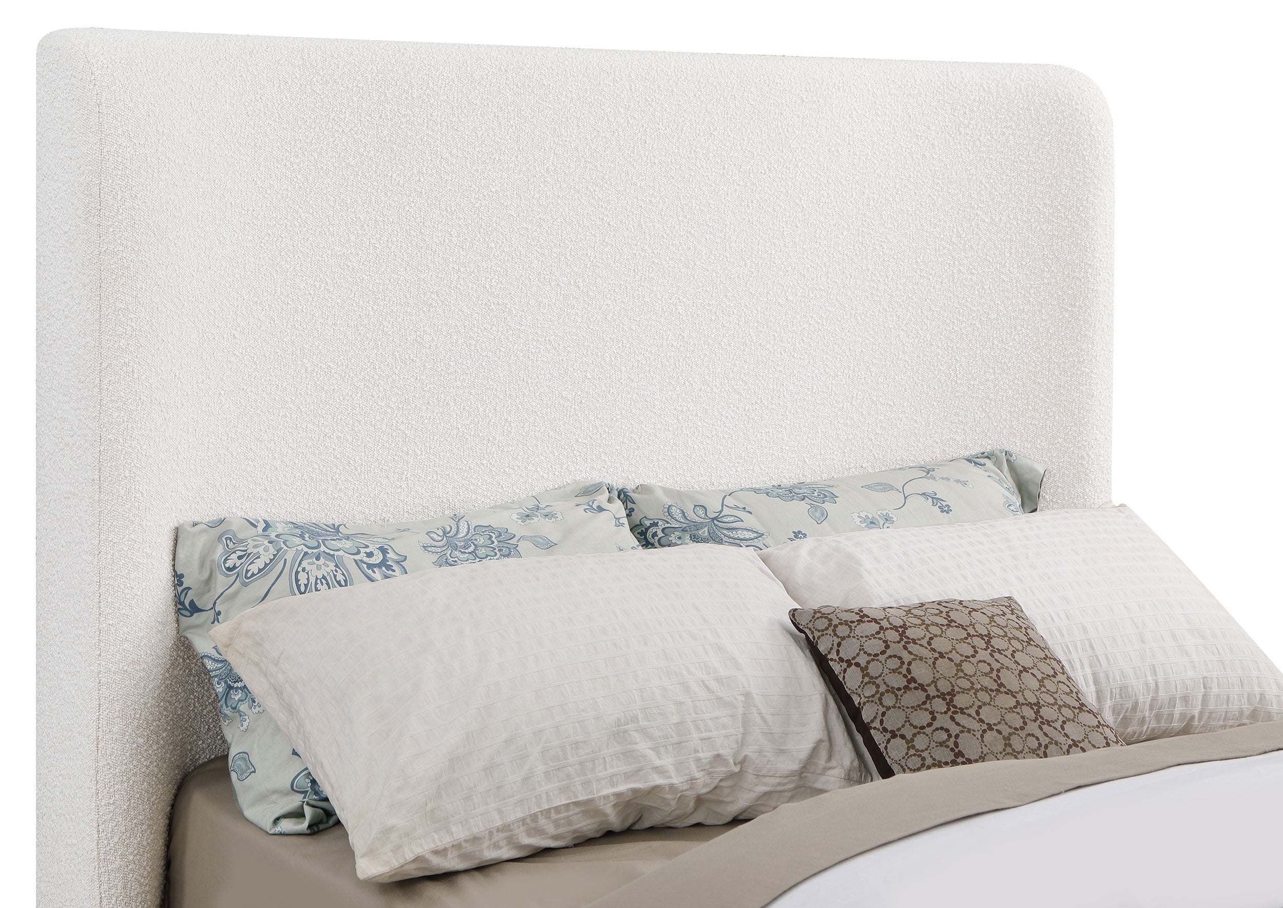 Nala Upholstered  Sleigh Bed Cream