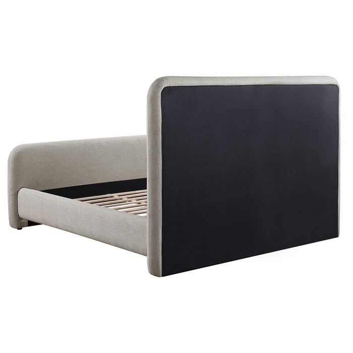 Wren Upholstered  Panel Bed Grey