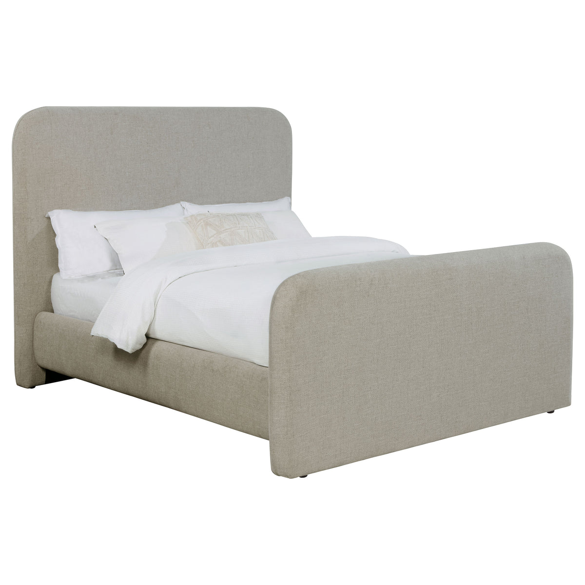 Wren Upholstered  Panel Bed Grey
