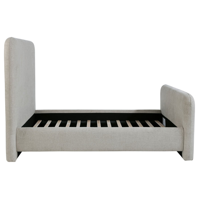 Wren Upholstered  Panel Bed Grey
