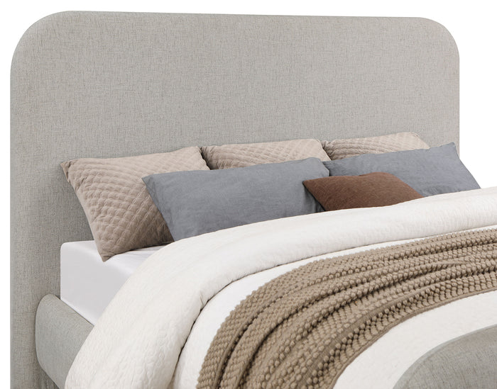 Wren Upholstered  Panel Bed Grey