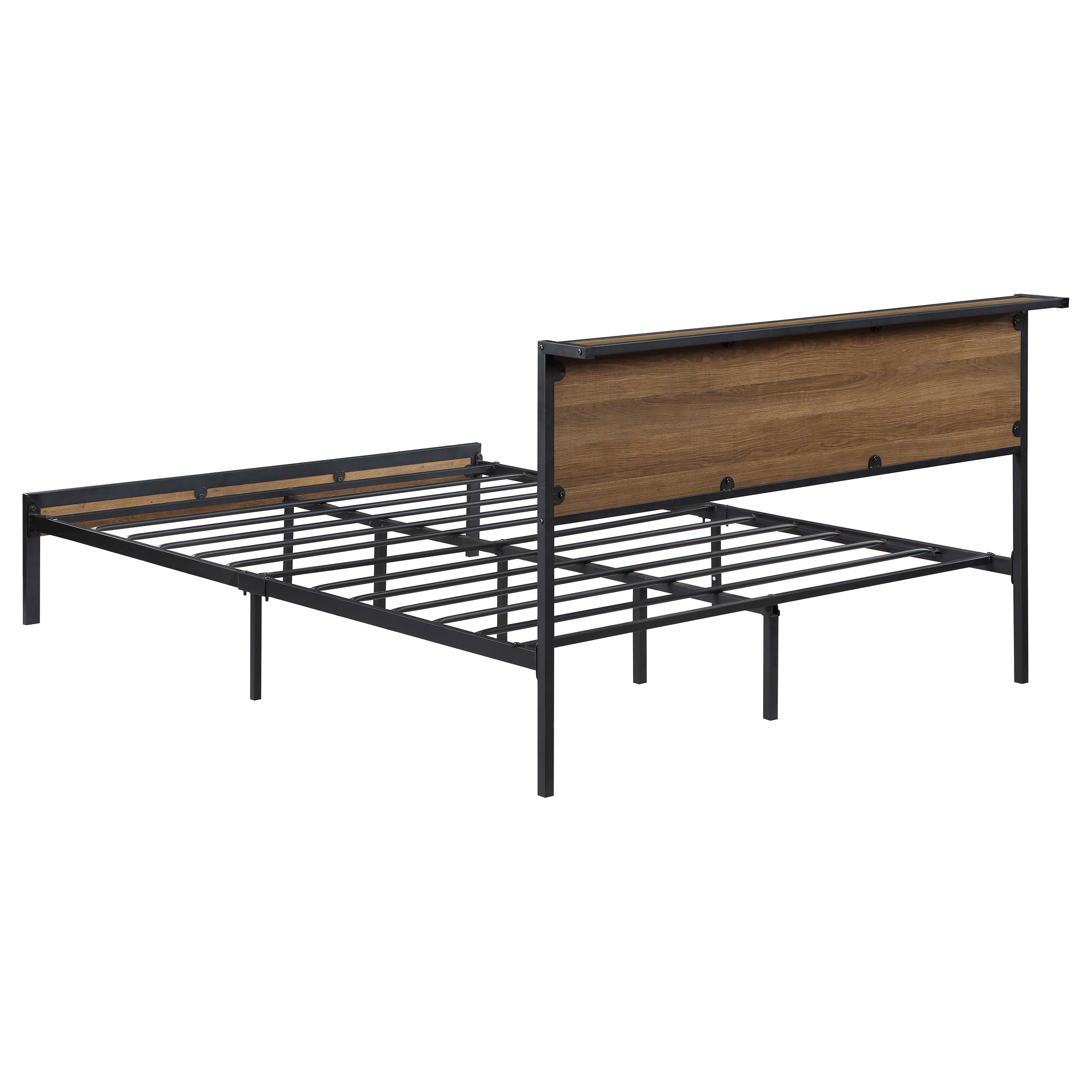Ricky Metal  Panel Bed Light Oak