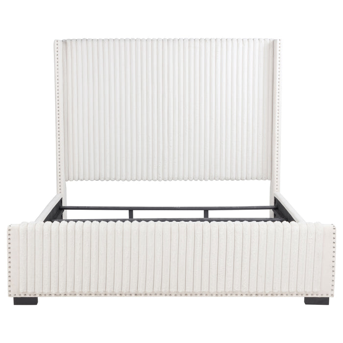 Natasha 65-inch Upholstered California King Bed Cream