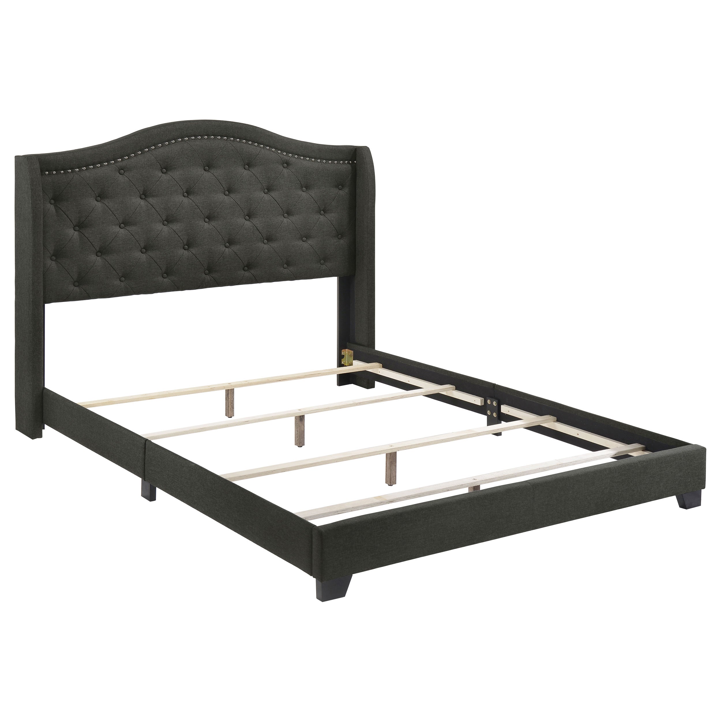 Sonoma Upholstered  Wingback Bed Beige