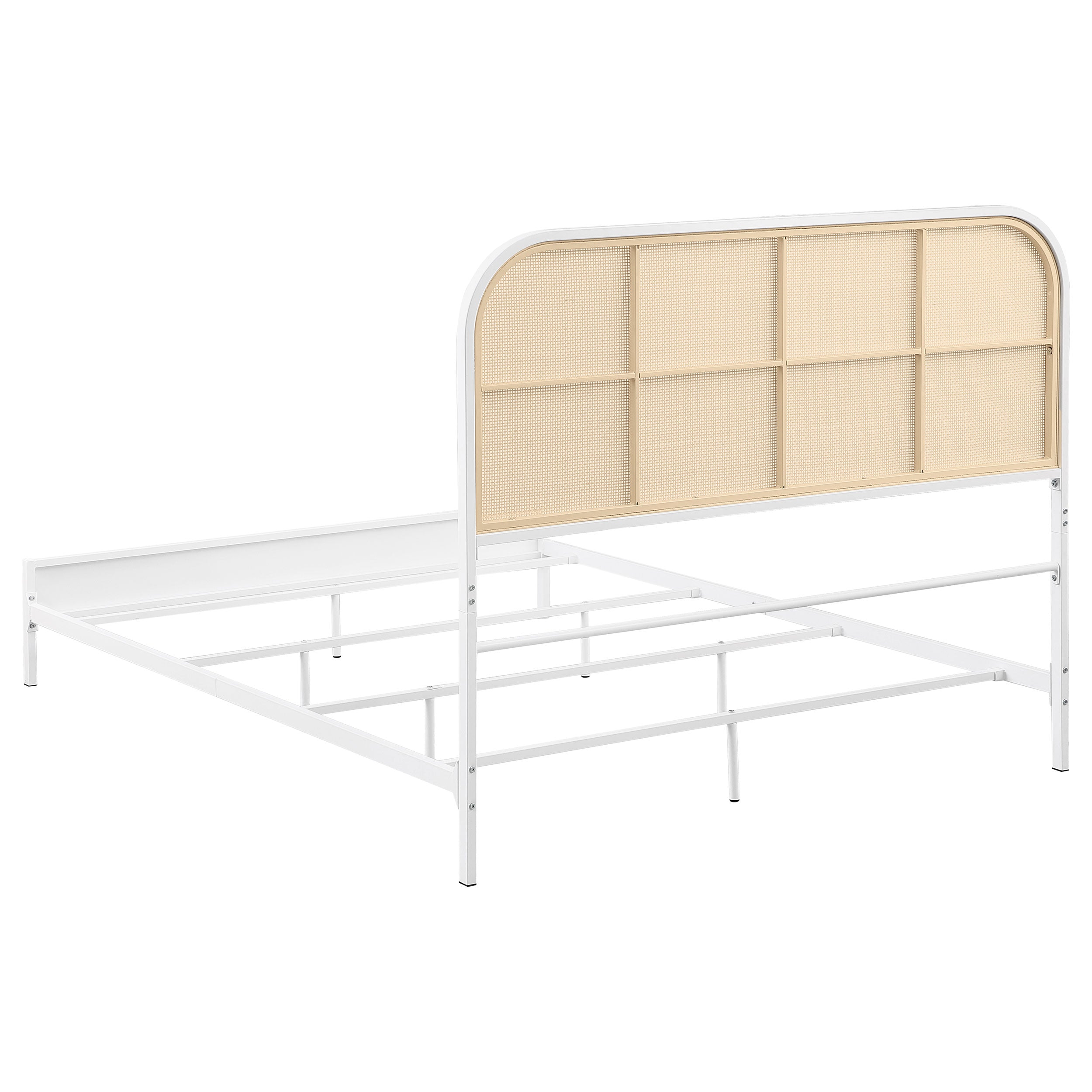 Amherst Radio Weave Rattan Metal Bed Black
