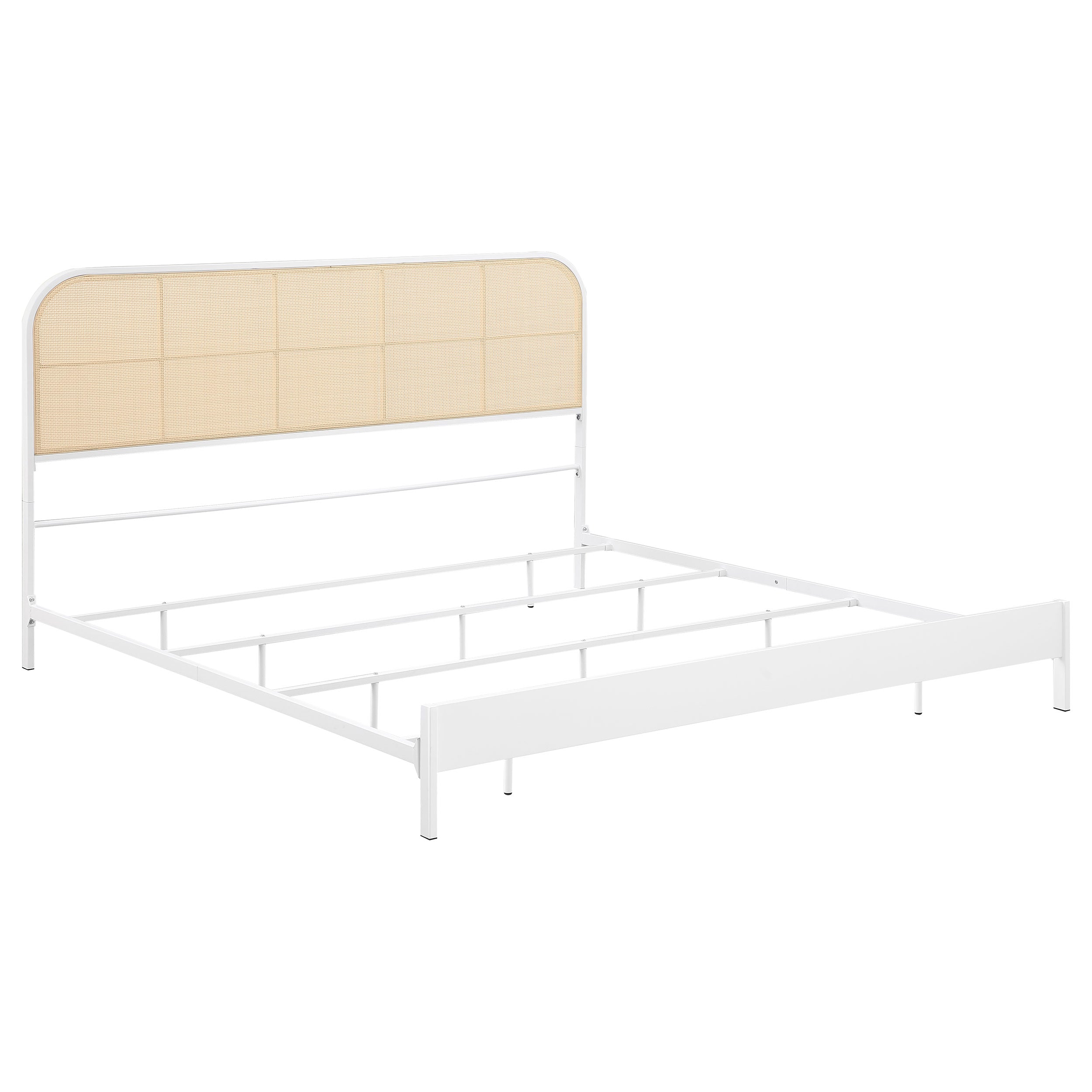 Amherst Radio Weave Rattan Metal Bed Black