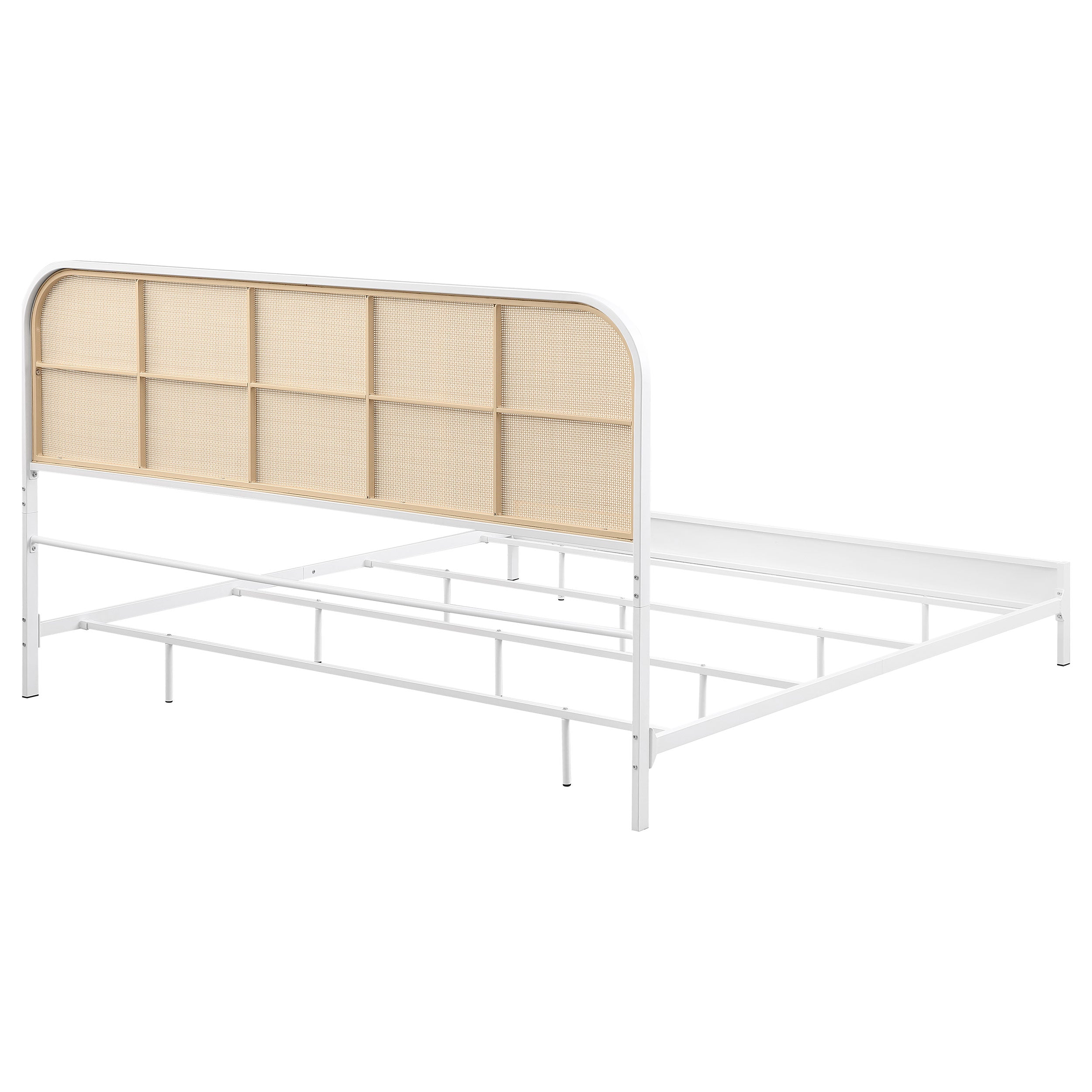 Amherst Radio Weave Rattan Metal Bed Black