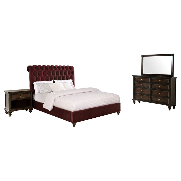 Devon  California King Bedroom Set Beige and Oak